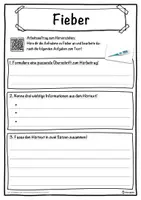 Vorschau - Unterrichtsreihen - Fieber Lückentext mit Wortspeicher Hörverstehen und Suchsel - Seite 3