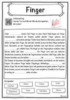 Vorschau - Unterrichtsreihen - Finger Lückentext mit Wortspeicher Hörverstehen und Suchsel - Seite 1
