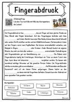 Vorschau - Unterrichtsreihen - Fingerabdruck Lückentext mit Wortspeicher Hörverstehen und Suchs... - Seite 1