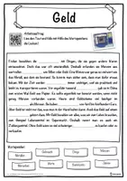 Vorschau - Unterrichtsreihen - Geld Lückentext mit Wortspeicher Hörverstehen und Suchsel - Seite 1