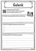Vorschau - Unterrichtsreihen - Gelenk Lückentext mit Wortspeicher Hörverstehen und Suchsel - Seite 3