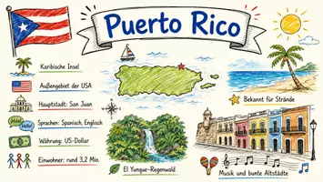 Vorschau - Arbeitsblätter - Arbeitsblätter "Puerto Rico" + Lösung & MP3 + Mindmap + Infografik - Seite 1