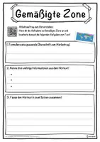 Vorschau - Unterrichtsreihen - Gemäßigte Zone Lückentext mit Wortspeicher Hörverstehen und Suchsel - Seite 3