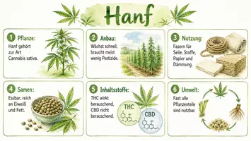 Vorschau - Arbeitsblätter - Lernplakat + Arbeitsblätter zum Thema "Hanf" + Lösung & MP3 + Mindmap + Infografik - Seite 2