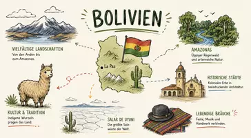 Vorschau - Arbeitsblätter - Arbeitsblätter zum Thema "Bolivien" + Lösung & MP3 + Mindmap + Infografik - Seite 1