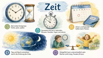 Vorschau - Arbeitsblätter - Arbeitsblatt "Zeit" + Onlineübung & MP3 + Infografik - Seite 2