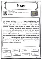 Vorschau - Unterrichtsreihen - Hanf Lückentext mit Wortspeicher Hörverstehen und Suchsel - Seite 1