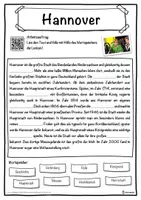 Vorschau - Unterrichtsreihen - Hannover Lückentext mit Wortspeicher Hörverstehen und Suchsel - Seite 1