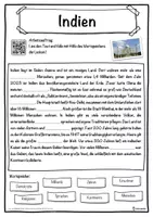 Vorschau - Unterrichtsreihen - Indien Lückentext mit Wortspeicher Hörverstehen und Suchsel - Seite 1