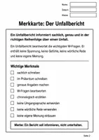 Vorschau - Arbeitsblätter - Unfallbericht Klasse 6 – sachlich berichten lernen - Seite 2