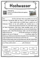 Vorschau - Stundenentwürfe - Hochwasser Lückentext mit Wortspeicher - Naturkatastrophe - Seite 1