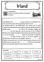Vorschau - Unterrichtsreihen - Irland Lückentext mit Wortspeicher Hörverstehen und Suchsel - Seite 1