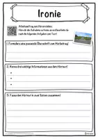Vorschau - Unterrichtsreihen - Ironie Lückentext mit Wortspeicher Hörverstehen und Suchsel - Seite 3