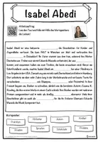 Vorschau - Unterrichtsreihen - Isabel Abedi Lückentext mit Wortspeicher Hörverstehen und Suchsel - Seite 1