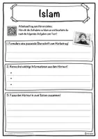 Vorschau - Unterrichtsreihen - Islam Lückentext mit Wortspeicher Hörverstehen und Suchsel - Seite 3