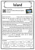 Vorschau - Unterrichtsreihen - Island Lückentext mit Wortspeicher Hörverstehen und Suchsel - Seite 1