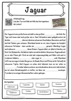 Vorschau - Unterrichtsreihen - Jaguar Lückentext mit Wortspeicher Hörverstehen und Suchsel - Seite 1
