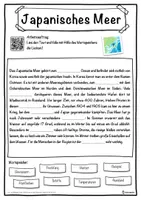 Vorschau - Unterrichtsreihen - Japanisches Meer Lückentext mit Wortspeicher Hörverstehen und Suchsel - Seite 1