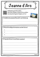 Vorschau - Unterrichtsreihen - Jeanne d'Arc Lückentext mit Wortspeicher Hörverstehen und Suchsel - Seite 3