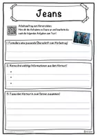 Vorschau - Unterrichtsreihen - Jeans Lückentext mit Wortspeicher Hörverstehen und Suchsel - Seite 3