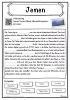 Vorschau - Unterrichtsreihen - Jemen Lückentext mit Wortspeicher Hörverstehen und Suchsel - Seite 1
