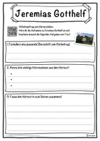 Vorschau - Unterrichtsreihen - Jeremias Gotthelf Lückentext mit Wortspeicher Hörverstehen und Suchsel - Seite 3