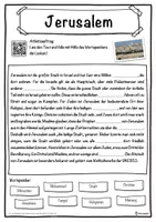 Vorschau - Unterrichtsreihen - Jerusalem Lückentext mit Wortspeicher Hörverstehen und Suchsel - Seite 1