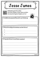Vorschau - Unterrichtsreihen - Jesse James Lückentext mit Wortspeicher Hörverstehen und Suchsel - Seite 3