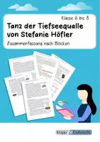 Vorschau - Text - Tanz der Tiefseequalle von Stefanie Höfler – Inhaltszusammenfassung nach Blöcken - Deckblatt