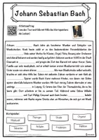 Vorschau - Unterrichtsreihen - Johann Sebastian Bach Lückentext mit Wortspeicher Hörverstehen und Suchsel - Seite 1