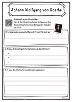 Vorschau - Unterrichtsreihen - Johann Wolfgang von Goethe Lückentext mit Wortspeicher Hörverstehen und Suchsel - Seite 3
