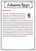 Vorschau - Unterrichtsreihen - Johanna Spyri Lückentext mit Wortspeicher Hörverstehen und Suchsel - Seite 2