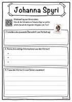 Vorschau - Unterrichtsreihen - Johanna Spyri Lückentext mit Wortspeicher Hörverstehen und Suchsel - Seite 3