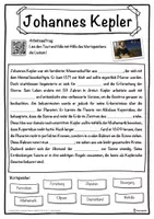 Vorschau - Unterrichtsreihen - Johannes Kepler Lückentext mit Wortspeicher Hörverstehen und Suchsel - Seite 1