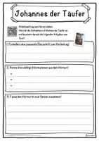 Vorschau - Unterrichtsreihen - Johannes der Täufer Lückentext mit Wortspeicher Hörverstehen und Suchsel - Seite 3
