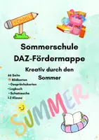 Vorschau - Stundenentwürfe - Kreativ durch den Sommer – DaZ-Fördermappe für die Sommerschule (1. & 2. Klasse) - Deckblatt
