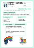 Vorschau - Stundenentwürfe - Kreativ durch den Sommer – DaZ-Fördermappe für die Sommerschule (1. & 2. Klasse) - Seite 1