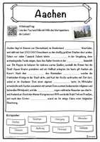 Vorschau - Unterrichtsreihen - Aachen Lückentext mit Wortspeicher, Hörverstehen und Suchsel - Seite 1