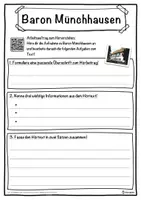 Vorschau - Unterrichtsreihen - Baron Münchhausen Lückentext mit Wortspeicher Hörverstehen und Suchsel - Seite 3
