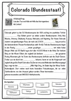 Vorschau - Unterrichtsreihen - Colorado (Bundesstaat) Lückentext mit Wortspeicher Hörverstehen und Suchsel - Seite 1
