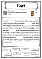 Vorschau - Unterrichtsreihen - Bart Lückentext mit Wortspeicher Hörverstehen und Suchsel - Seite 1
