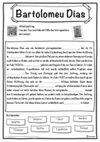 Vorschau - Unterrichtsreihen - Bartolomeu Dias Lückentext mit Wortspeicher Hörverstehen und Suchsel - Seite 1