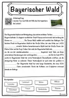 Vorschau - Unterrichtsreihen - Bayerischer Wald Lückentext mit Wortspeicher Hörverstehen und Suchsel - Seite 1