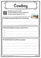 Vorschau - Unterrichtsreihen - Cowboy Lückentext mit Wortspeicher Hörverstehen und Suchsel - Seite 3