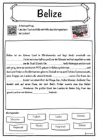 Vorschau - Unterrichtsreihen - Belize Lückentext mit Wortspeicher Hörverstehen und Suchsel - Seite 1