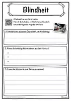 Vorschau - Unterrichtsreihen - Blindheit Lückentext mit Wortspeicher Hörverstehen und Suchsel - Seite 3