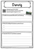 Vorschau - Unterrichtsreihen - Danzig Lückentext mit Wortspeicher Hörverstehen und Suchsel - Seite 3