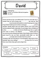 Vorschau - Unterrichtsreihen - David Lückentext mit Wortspeicher Hörverstehen und Suchsel - Seite 1