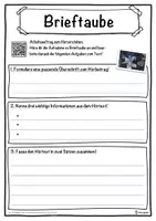 Vorschau - Unterrichtsreihen - Brieftaube Lückentext mit Wortspeicher Hörverstehen und Suchsel - Seite 3