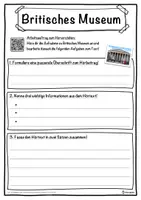 Vorschau - Unterrichtsreihen - Britisches Museum Lückentext mit Wortspeicher Hörverstehen und Suchsel - Seite 3